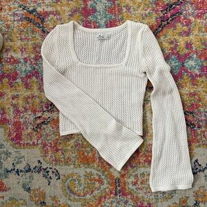 Hollister Cream Knit Women's Sweater